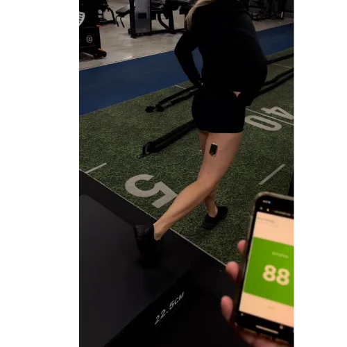 EMG Sensor on Patient leg exercising