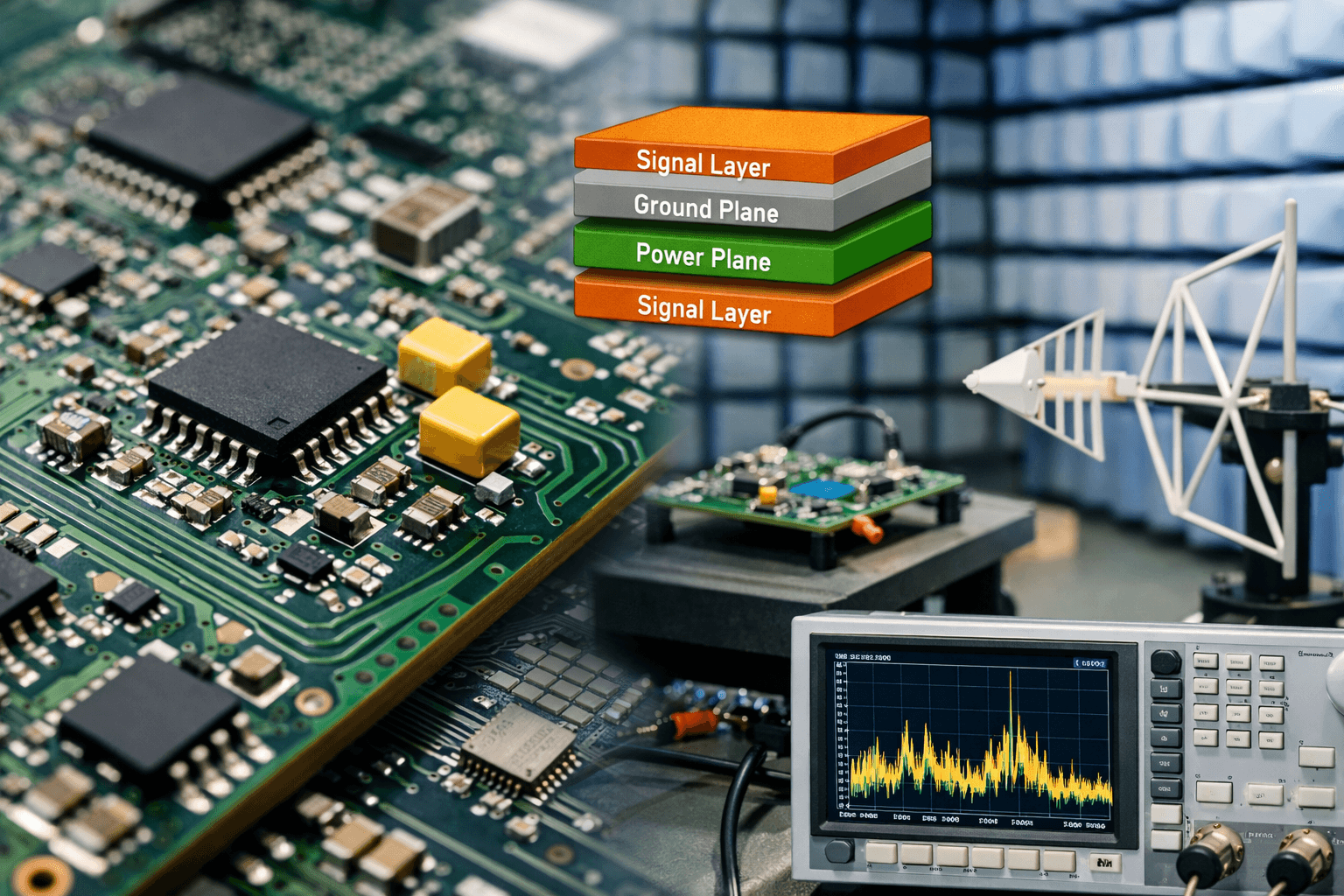 Electronics EMC Testing Graphic