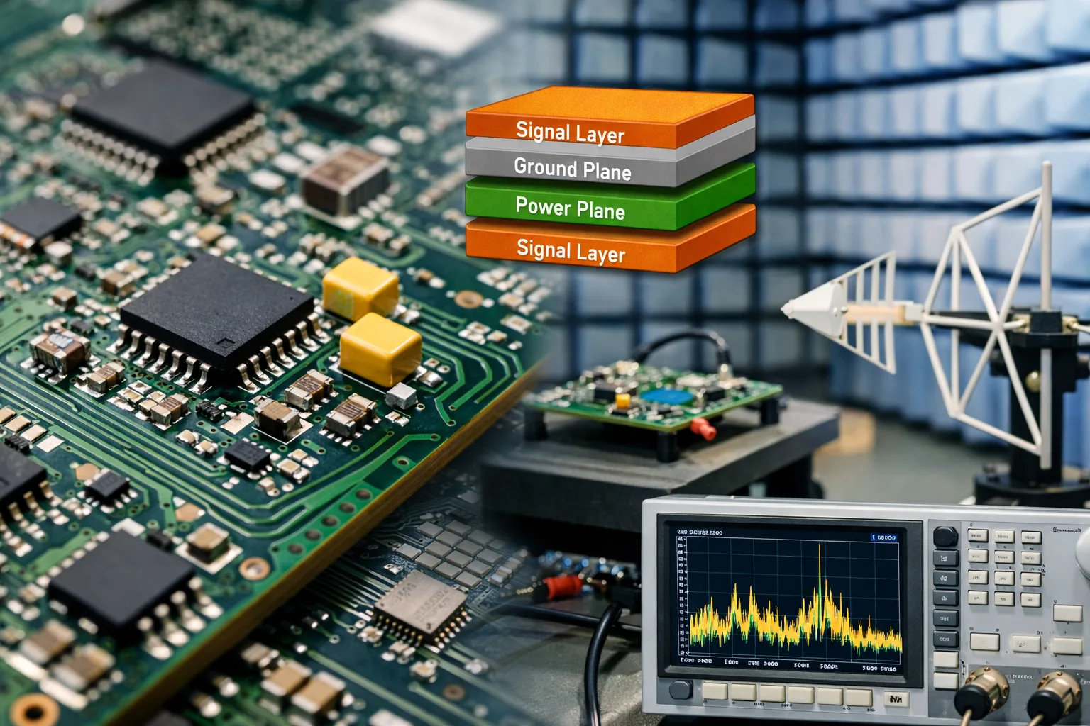 Electronics EMC Testing Graphic