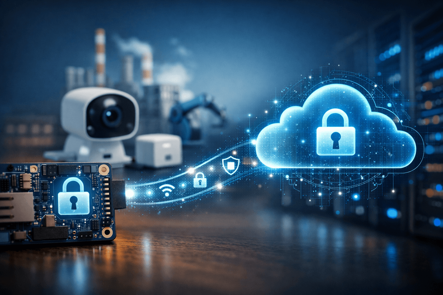 Secure Cloud Connected Hardware Graphic